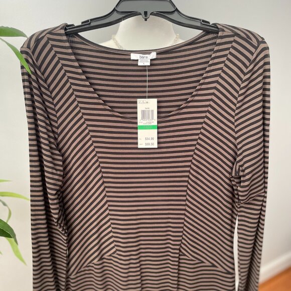 Bar III Slim Fit Dress, Size L, Long Sleeve, Black and Gray, 5% Spandex, New Tag - Picture 5 of 5